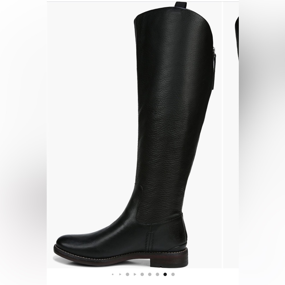 Franco Sarto Meyer‎ Knee High Boot riding boots black leather 7 wide calf NWT - Picture 8 of 8